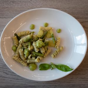 Fusilli al pesto patate e fagiolini