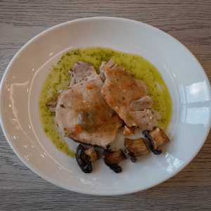 Lonza di suino con misto di funghi