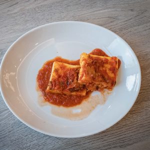 Polenta con salsiccia e formaggio