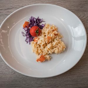 Risotto con gamberi e zucca